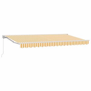 vidaXL Cadre d'auvent Jaune et blanc 350 x 200 cm