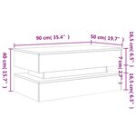 vidaXL Table basse avec lumières LED blanc 90x50x40 cm