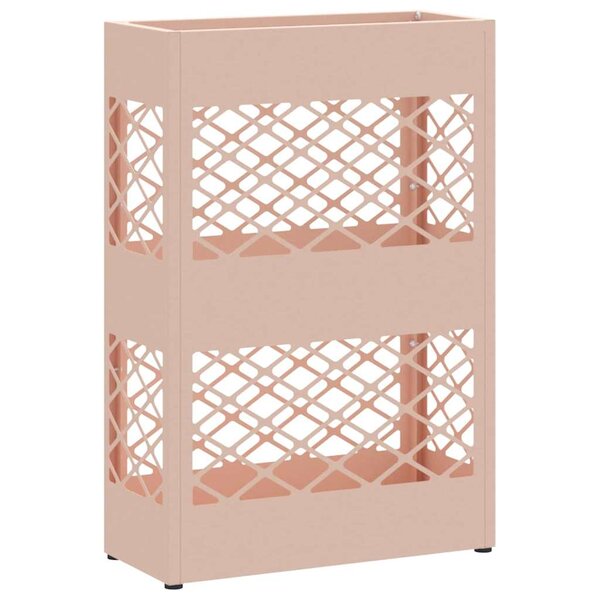 vidaXL Porte-parapluie avec stockage Rose 28 x 12 x 41 cm Acier