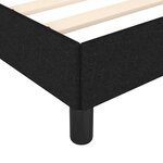 vidaXL Cadre de lit sans matelas noir 160x200 cm tissu