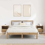 vidaXL Table de chevet avec tiroir 2 Pièces Marron 40 x 35 x 47 5 cm