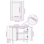 vidaXL Ensembles de salle de bain 2 Pièces Acacia Marron Winish