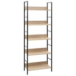 vidaXL Bibliothèque à 5 niveaux chêne 60x27 6x158 5 cm bois ingénierie