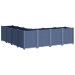 vidaXL Jardinière bleu gris 160x160x53 cm PP