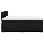 vidaXL Sommier à lattes de lit avec matelas Noir 180x200 cm Tissu