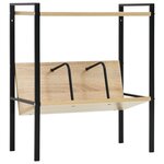 vidaXL Bibliothèque 2 niveaux noir chêne 52x28x59 cm bois d'ingénierie