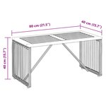 vidaXL Table de jardin Noir et Marron 80 x 40 x 40 cm polyrotin