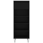 vidaXL Armoire à chaussures Noir 40x36x105 cm Bois d'ingénierie