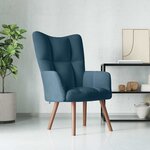 vidaXL Chaise de relaxation Bleu Velours