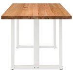 vidaXL Table à manger marron clair bois de chêne massif rectangulaire