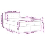 vidaXL Cadre de lit ottoman avec matelas blanc 120x190 cm similicuir