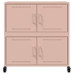 vidaXL Buffet rose 68x39x72 cm acier