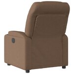 vidaXL Fauteuil inclinable Marron Tissu