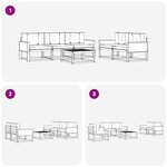 vidaXL Ensemble de canapés d'extérieur 6 Pièces Naturel et Anthracite