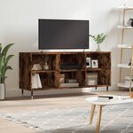 vidaXL Meuble TV chêne fumé 103 5x30x50 cm bois d'ingénierie