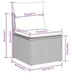 vidaXL Salon de jardin 6 Pièces avec coussins gris clair résine tressée