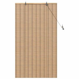 vidaXL Store enrouleur Autre Marron Clair 80 x 160 cm Bambou
