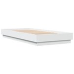 vidaXL Cadre de lit sans matelas blanc 100x200 cm bois d'ingénierie