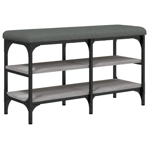 vidaXL Banc à chaussures sonoma gris 82x32x47 cm Bois d'ingénierie
