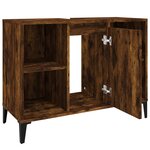 vidaXL Meuble d'évier chêne fumé 80x33x60 cm bois d'ingénierie