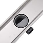 vidaXL Drain de douche linéaire 830 x 140mm Acier inoxydable