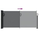 vidaXL Auvent latéral rétractable noir 100x500 cm