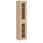 vidaXL Buffet haut Chêne sonoma 34 5x34x180 cm Bois d'ingénierie