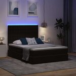 vidaXL Lit avec rangement et LED avec LED Noir 140 x 190 cm Velours