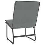 vidaXL Chaise longue Gris 54x75x76 cm Similicuir