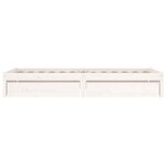 vidaXL Cadre de lit avec tiroirs blanc 75x190 cm