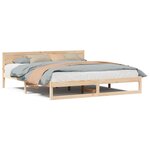 vidaXL Cadre de lit Marron 180 x 200 cm Bois de pin massif