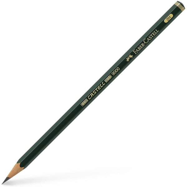 Crayon papier 9000 hexagonal mine 2mm 2H FABER-CASTELL