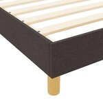 vidaXL Cadre de lit avec tête de lit Marron foncé 90 x 200 cm tissu