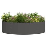 vidaXL Cache-pot de jardin 5 Pièces Noir 80 x 80 x 20 cm