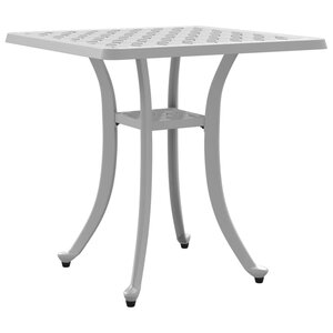 vidaXL Table de jardin blanc 53x53x53 cm aluminium coulé