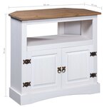 vidaXL Table console Gamme Corona Pin mexicain Blanc 80x43x78 cm