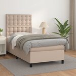 vidaXL Sommier à lattes de lit avec matelas Cappuccino 90x200 cm