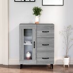 vidaXL Buffet sonoma gris 69 5x34x90 cm bois d'ingénierie