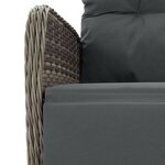 vidaXL Ensemble à manger de jardin 9 Pièces coussins gris résine tressée