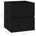 vidaXL Armoire d'évier Noir 41x38 5x45 cm Bois d’ingénierie