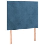 vidaXL Tête de lit à LED Bleu foncé 80x5x118/128 cm Velours