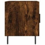 vidaXL Table de chevet chêne fumé 40x40x50 cm bois d'ingénierie