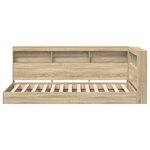 vidaXL Lit bibliothèque en chêne Sonoma 90x190 cm aggloméré