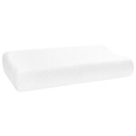 vidaXL Coussin de sommeil Uni Blanc 80 x 40 x 12 5 cm