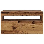 vidaXL Meubles TV avec lumières LED 2 Pièces vieux bois bois d'ingénierie