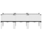 vidaXL Jardinière avec pieds blanc 120x40x42 cm PP