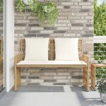 vidaXL Banc extérieur 2 -Seater 116 x 55 x 82 cm Acier et Rattan Poly