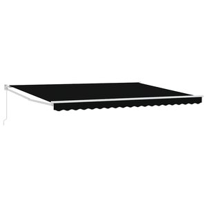 vidaXL Auvent Rétractable Noir 450 × 300 cm Polyester et métal