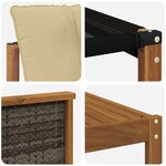 vidaXL Ensemble de canapés d'extérieur 7 pc Naturel et Beige