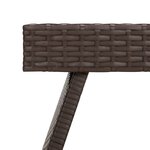 vidaXL Table d'appoint pliable marron 60x40x38 cm résine tressée